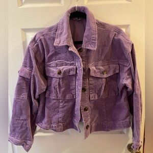 Purple Corduroy Oversized Jacket Size L